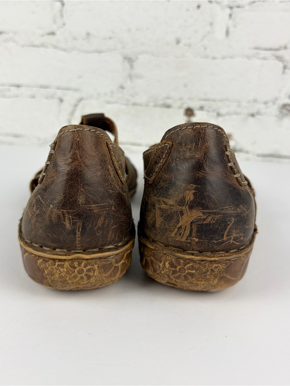 Josef Seibel Rosalie 29 Brown Leather Closed Toe Mary Jane Sandals 39 - Picture 7 of 11